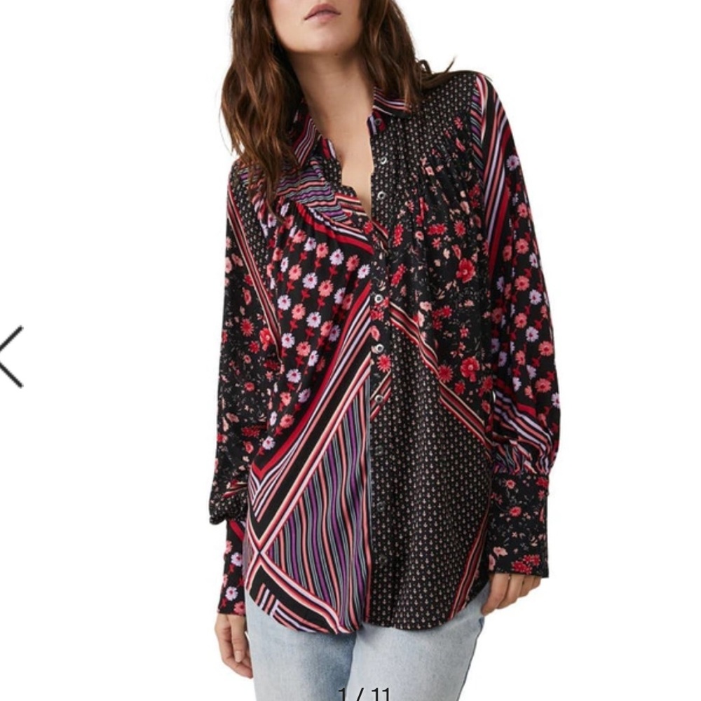 NWT Free People Hazel Button Down Shirt
